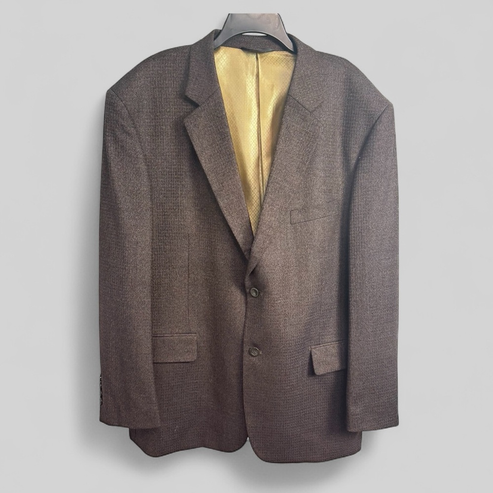 Fortini Italian Collezione  brown tweed super fine merino wool blazer size